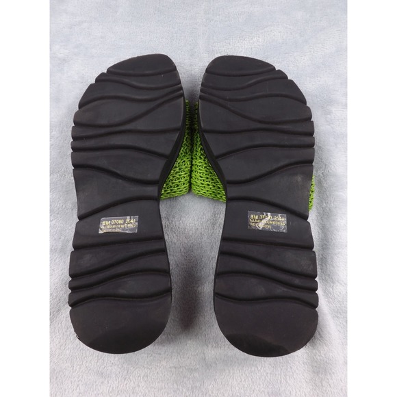 Carolina Colours‎ Sandals Women's Sz 8M Green Slip On Wedge Stretchy Woven Top - Picture 13 of 16